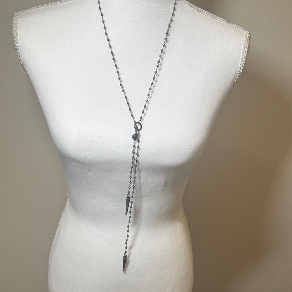 Chic Silver Beaded Necklace